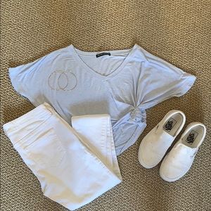 Brandy Melville Sky Blue Flowy Tee